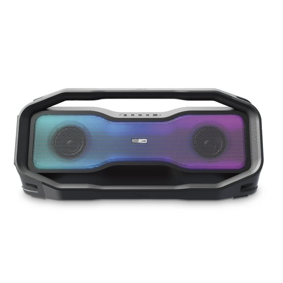 Altec Lansing Rockbox XL 2.0 Altavoces inalámbricos Bluetooth portátiles con luces LED, IP67 resistente al agua y duradero para exteriores, batería de 20 horas con control de aplicación