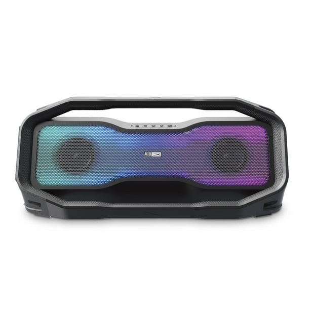 Altec Lansing Rockbox XL 2.0 Altavoces inalámbricos Bluetooth portátiles con luces LED, IP67 resistente al agua y duradero para exteriores, batería de 20 horas con control de aplicación