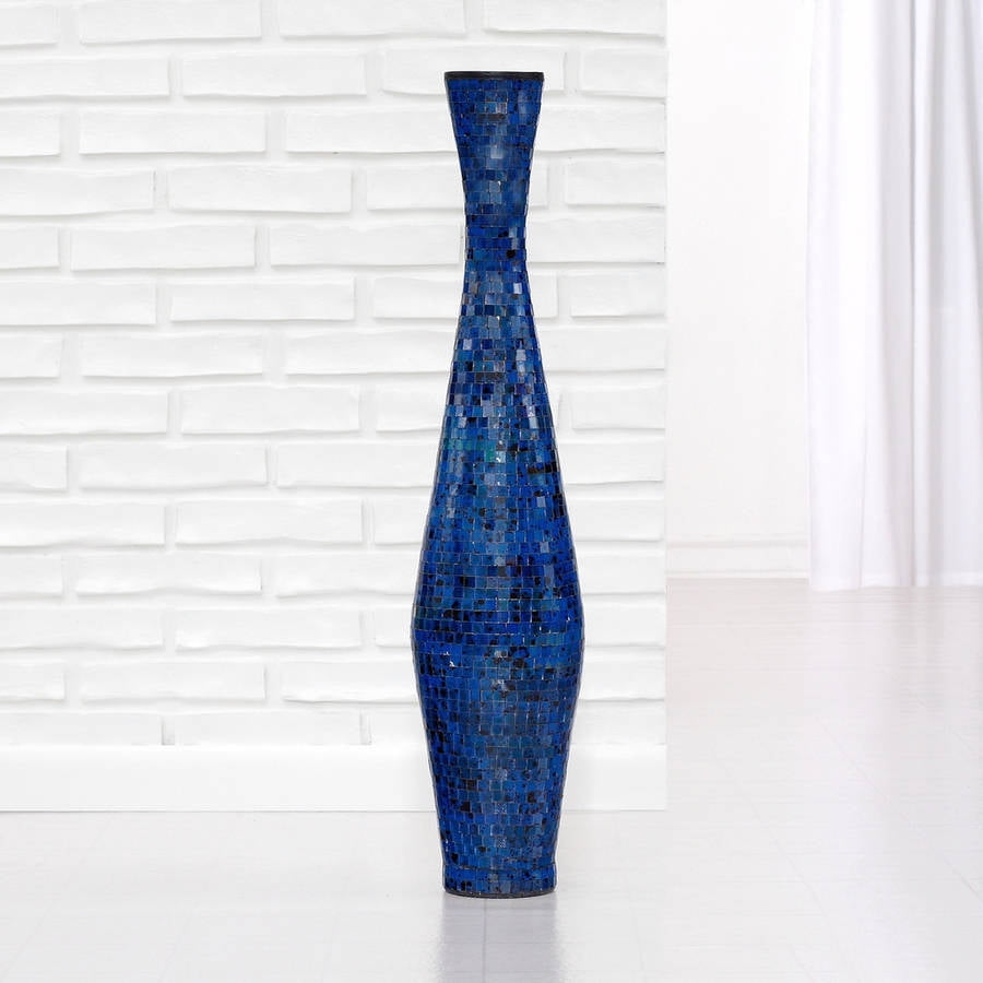 Ocean Blue Mosaic Vase