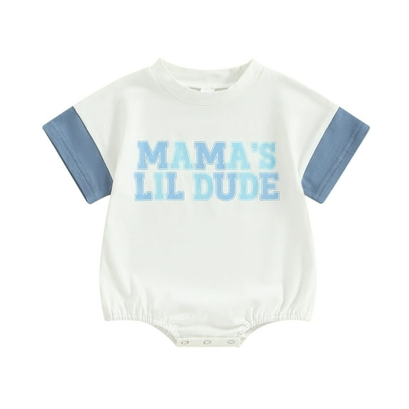 Bagilaanoe Newborn Baby Boy Summer Rompers Contrast Color Short Sleeve Bodysuits 3M 6M 12M 18M Infant Casual One Piece Short Jumpsuit