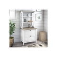 thumbnail image 4 of Bush Furniture Mayfield Bookcase with Drawers in Pure White and Shiplap Gray, 4 of 8