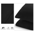 thumbnail image 4 of Unique Bargains 4-Pack Solid Microfiber Pillowcases Black King(20"x36"), 4 of 8