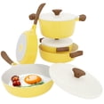 thumbnail image 1 of Vremi 8 Piece Ceramic Nonstick Cookware Set - Induction Stovetop Compatible DIshwasher Safe Non Stick Pots with Lids and Frying Pans - Dutch Oven Pot Fry Pan Sets for Serving - PTFE PFOA Free - Yellow, 1 of 2