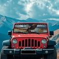 thumbnail image 3 of Yuyamidu Eagle Windshield Sun Shade for Jeep Wrangler JL JLU & Jeep Gladiator, Boho Flowers Front Window Sun Visor Blocks UV Rays Sunshade, 3 of 7