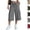 14# Gray, variant on Women's Cargo Capris Wide Leg Hiking Pant Cotton Loose Drawstring Casual Summer Travel Comfy Sweatpant with 4 Pockets,Black S