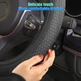 thumbnail image 4 of Wzzjkit Car Steering Wheel Cover Leather Stereo Embossed Comfortable Soft Interior Without Inner Ring Handle Cover, 4 of 6