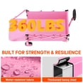 thumbnail image 3 of Yacona Wagons Carts Foldable with Tailgate, 360lbs Collapsible Extended Beach Wagon, Heavy Duty Folding Utility Cart, Pink, 3 of 9