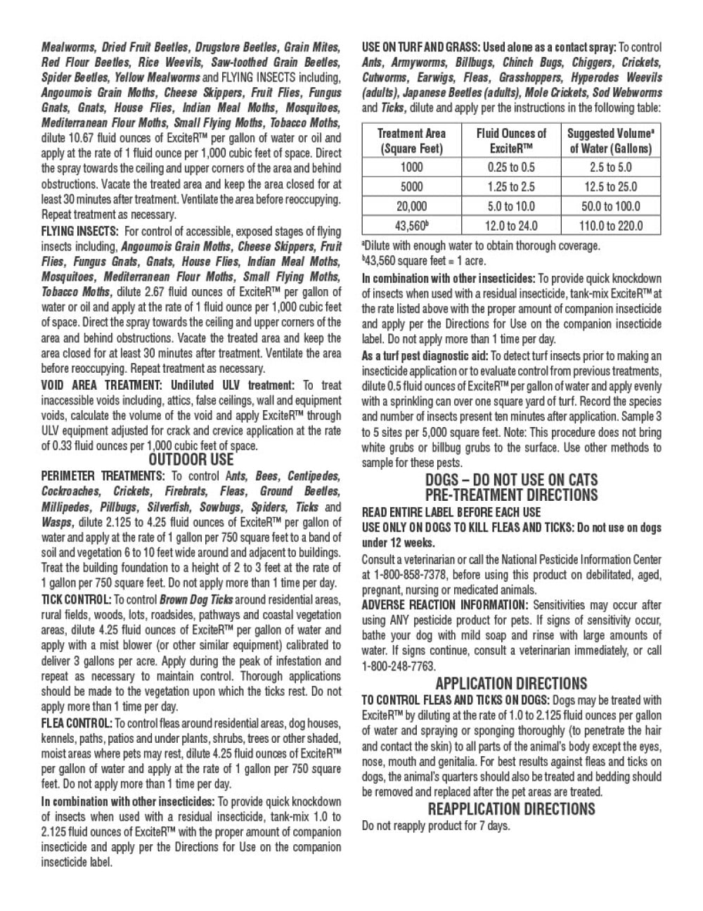 Buy Exciter Insecticide with Synergist Fast KnockDown of Crawling