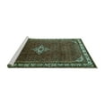 thumbnail image 2 of Ahgly Company Machine Washable Indoor Round Persian Turquoise Blue Traditional Area Rugs, 3' Round, 2 of 4