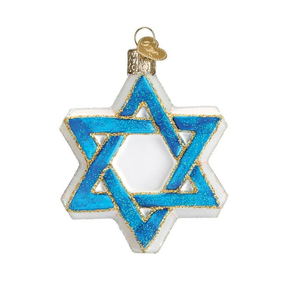 Old World Christmas Hanukkah Glass Blown Ornaments for Christmas Tree Star of David