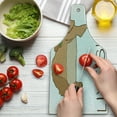 thumbnail image 3 of Sloth Cutting Board, Relaxed Happy Animal Lying and Eating Character Live Slow Phrase, Decorative Tempered Glass Cutting and Serving Board, Wine Bottle Shape, Pale Brown, by Ambesonne, 3 of 5