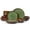 Brown Green, variant on Pokini 16-Piece Stoneware Dinnerware Sets, Plates and Bowls Sets for 4, Dish Sets with Double Bowl,Brown Yellow