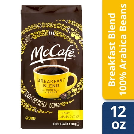 McCafe Light Roast Breakfast Blend Ground Coffee, Caffeinated, 12 oz