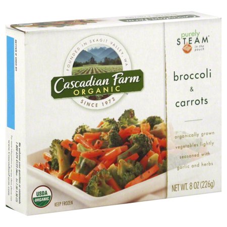 CASCADIAN FARM, PREMIUM ORGANIC BROCCOLI & CARROTS