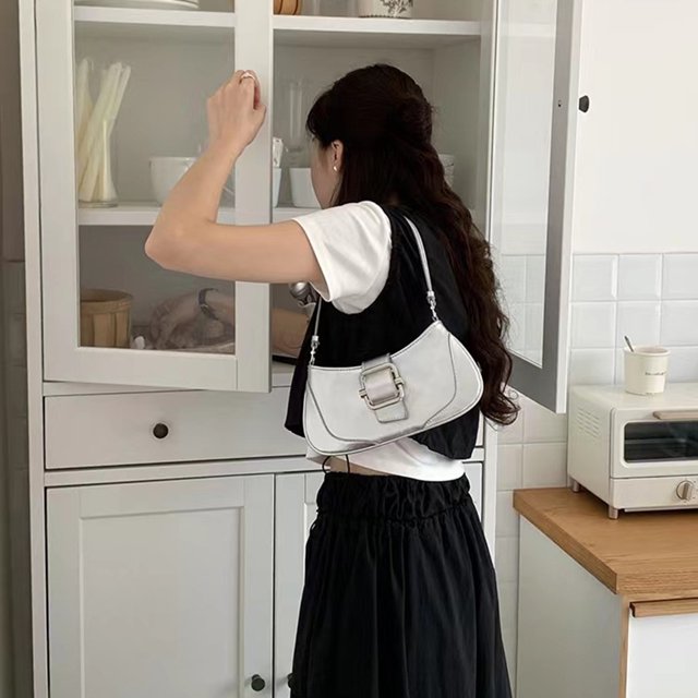 Bolsa cruzado para mujer, Bolsa de mano de PU con costura informal y cierre de cremallera, Bolsas de mano Ndcxsfigh Para Estrenar