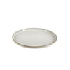 Serene Spaces Living Small White Ceramic Plate with Raised Rim, 8.5" D & 1" T