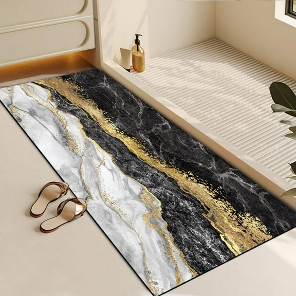 Sage Green Bathroom Rug Long , Boho Eucalyptus Bath Mat Runner Non Slip for Bathroom Bedroom Home Kitchen Decor,Spring Floral Plant Leaves Minimalist Diatomaceous Earth Quick Dry Absorbent Floor Mats