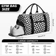 thumbnail image 5 of Boho Womens Gym Tote Duffle Bag with Wet Pocket & Shoe Compartment, Checkered Travel Duffel Bag Overnight Weekender Hospital Tote Mens Workout Carry on Bag with Luggage Sleeve, 5 of 6
