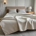 thumbnail image 3 of VOTRUDI 47x91in Waffles Weave Fitted Sheet Singles Soft Breathable For Deep Mattress All Season, 3 of 6