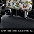 thumbnail image 4 of Kdxio Multicolored Butterflies Pattern Print 2 Piece Car Head Rest Covers Set Auto Front/Rear Seats Headrest Cover Universal Fit Most Cars,Sedan, SUV, 4 of 9