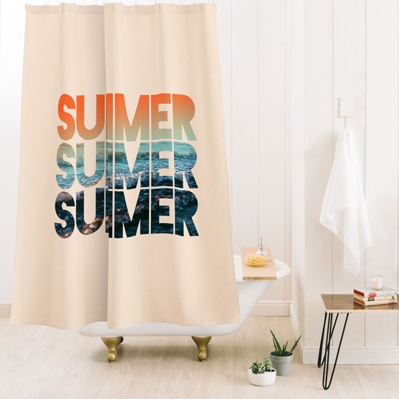 Society6 Leah Flores Summer Summer Summer Shower Curtain 71" x 74"