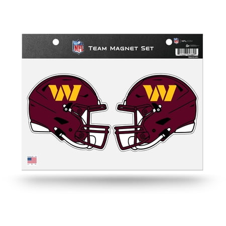 Washington Commanders Dueling Helmets Team Magnet Set 8.5×11 Inch Sheet Heavy Duty Auto or Home Use Officially Licensed Individual Magnets Approximately 5 inches Each