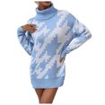 thumbnail image 1 of Gibobby Suéter de Cuello Alto para Mujer, Suéter de Manga Larga con Cuello Alto y Botones para Mujer, Suéter Elegante Informal acanalado de Color sólido(Azul,M), 1 of 5