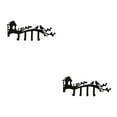 thumbnail image 1 of Toystoory Porta llaves de metal montado en la pared, imprescindible para cualquier hogar ocupado, ganchos para llaves de amplia aplicación, Negro 2Conjunto, 1 of 6
