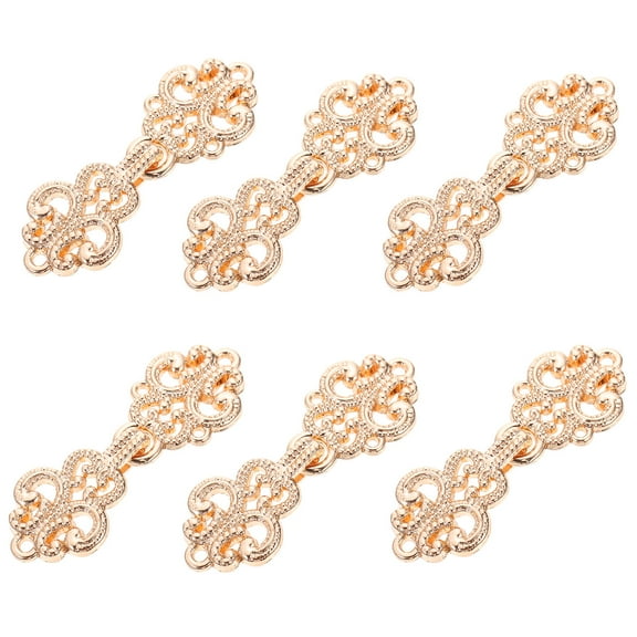 FELTECHELECTR 6 Pairs Chinese Frog Button Closures for Clothing Closure Traditional Asian Design