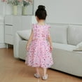 thumbnail image 6 of Tisuna Girl'S Dress Toddler Polka Dot Print Ruffled Sleeve Suspender Dresses Beauty Elegant Girls Summer Festival Dance Casual Wear Pink Size 2-3 Years, 6 of 6