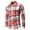 Pink, variant on Patlollav Men Casual Fashion Plaid Turn-Down Collar Button Long Sleeve Shirt Blouse