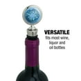 thumbnail image 4 of Winter Wreath Flowers Blue Wine Bottle Stopper, 4 of 8
