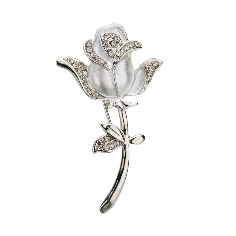Red Rose Pins Flower Brooch Women Clothing Accessories