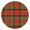 Retro, variant on Waterproof Round Tablecloth with Colorful Exotic Floral and Palm Leaf Patterns, Elastic Edge Fit, Backed for Non-Slip Use, Fits 44-50 Inch Tables