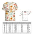 thumbnail image 2 of Floral Colorful Flower Women's T-Shirt Short Sleeve T Shirts Tops Tee Ladies Loose T, 2 of 6