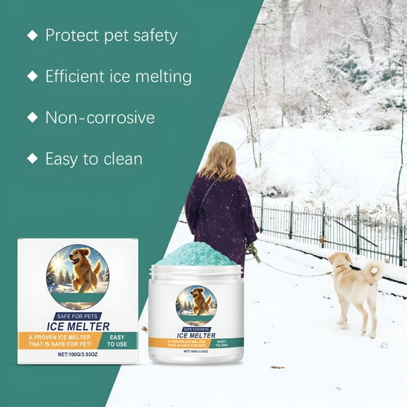 BANIRO Effectively Melt Ice and Snow - Eco-Friendly Deicer for Driveways,Walkways,and Steps - Safe for Pets and Plants - Fast-Acting,Long-Lasting Formula - 20 lb Bag