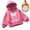 Pink, variant on Little Girls Hoodie Casual Jacket with Long Sleeves Printed Sweatshirt Outerwear Size 7T ,White