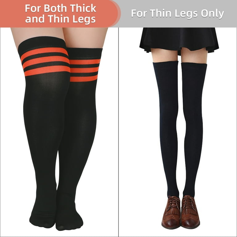 Zando Womens Thigh High Socks Plus Size Knee High Socks for Women