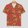 thumbnail image 2 of PRIYAL Pizza Dessin Animé Soie Ensemble de Pyjama pour Femmes Manches Courtes Confortables Ensemble de Détente 2 Pcs, 2 of 6