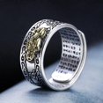 thumbnail image 5 of Anillo Pixiu con Sutra de Corazón Budista Tallado, Joyas de Riqueza y Dominación Masculina, Recuerdo, 5 of 5