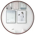 thumbnail image 6 of OVALCREST - Singapore Framed Floating Round Mirror - Black Cherry - 30 5/8" x 40 5/8", 6 of 8