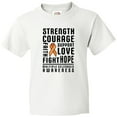 thumbnail image 3 of Inktastic Multiple Sclerosis Awareness Strength Courage and Support Youth T-Shirt, 3 of 5