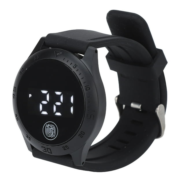 Reloj digital LED HZ2030, estilo coreano, resistente al agua, táctil, elegante, para hombres, mujeres y estudiantes, color negro.