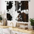 thumbnail image 2 of Cow Print Curtains, Rustic Brown Cowhide Cow Printed Pattern Farmhouse Western Blackout Small Curtains for Bedroom Living Room Kitchen Highland Cow Skin Fur Window Treatments 2 Panel, 27.5x36 Inch, 2 of 4