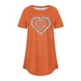 thumbnail image 2 of Plebaso Summer T-Shirt for Women Heart Graphic Tees Casual Short Sleeve Shirts Loose Cute Tunic Tops, 2 of 3
