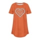 thumbnail image 3 of Fiudx Camisetas para Mujer Blusa de Manga Corta con Estampado de Moda para Mujer, Blusas Informales con Cuello Redondo, 3 of 3