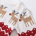 thumbnail image 4 of Bjutir Toddler Boys Girls Sweater Christmas Cartoon Deer Winter Warm Knitted Long Sleeve Xmas Knitwear Cardigan Coat Tops Red, 4 of 8