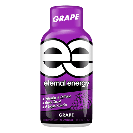 Eternal Energy Premium Energy Shot, Grape, 1.93 Fl Oz, 12 Ct