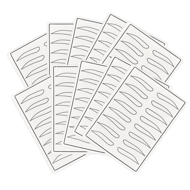 Jumpingount 1 Juego de herramientas de silicona para de cejas para práctica de cejas, hoja de piel de goma, juego de maquillaje de copia, Ayudas para vestirse con gancho de botón 10 piezas