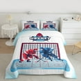 thumbnail image 2 of Homewish Teens Boys Sport Ice Hockey 3-Piece Full Size Comforter Sets,Ball Game Bedding Comforter Set,Blue Red Lightweight Bedding Sets,Breathable Home Decor,Reversible, 2 of 8